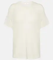 [The Row] The Row Lila cashmere jersey top AU 14 white