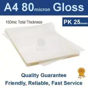 A4 Laminating Pouches 80 micron Gloss (PK 25)