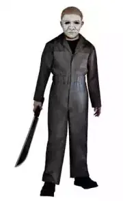 Halloween Michael Myers Jumpsuit & Mask Costume Youth New