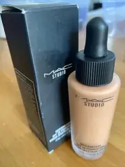 Mac Studio Waterweight SPF30 Foundation NW43 Full Size 30mL / 1.0 Oz. New In Box