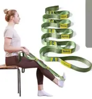 Stretching Strap with 10 Loops & Non-Elastic Yoga Strap for Stretching&Hamstr...
