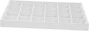 LALADEFIEE PU Leather Stackable Jewelry Tray 24 Compartment Jewelry Organizer for Rings Earrings Necklaces Versatile Jewelry Storage Display Holder
