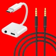 Excellent 2in1 Type-C 3.5mm Audio Cable & Aux Cable for Samsung Galaxy S20 FE 5G