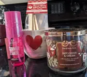 Gift in Bag Of Love, 3 oz Perfume Mist, Coffee Mug, 3 Wick Candle & Chocolate!
