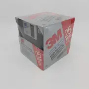 3M DS HD Diskettes 25 Pack NEW Formatted IBM 3.5" Vintage Sealed Box USA