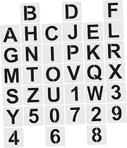 ARTIBETTER 36Pcs Drawing Stencils Number Letter Templates for Art Projects Reusable Easy to Clean for Early Education Creative DIY Activities