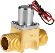 Hyuduo 1/2 Electric Solenoid Valve Compact Brass Pulse Valve for Water Saving System Induction Cleaner