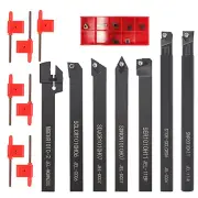 7Pcs Lathe Turning Tool Holder Lathe Boring Bar Indexable Carbide Inserts