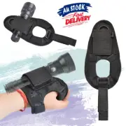 Adjustable Underwater Flashlight Hand Wrist Glove Diving Lamp Holder Light Torch