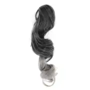 Nature Long Hair Ponytail wig Clip for Women 19.69inch Black,Gray 1 Pc