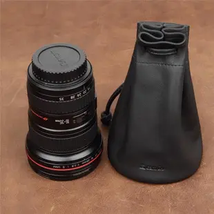 cam-in 胎牛皮小DC真皮相機鏡頭保護袋微單中號款CA015數碼鏡頭袋