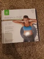 Gaiam 25.6" Exercise Ball Fitness Balance Ball Stability Base for Yoga, Pilates