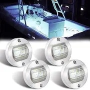 Boaton 4pcs Boat LED Courtesy Light, Marine Boat Led Lights, Boat Interior Lights, Bass Boat Deck Lights, Yacht Lights, White