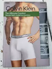 CALVIN KLEIN Ultimate Comfort 3 PACK Men's XL Boxer Briefs Black Grey Underwear