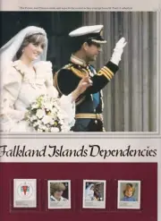 Prince Charles & Princess Diana Royal Wedding Philatelic Panels Falkland Stamps