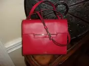 New Vince Camuto Aster Cardinal Red Leather Satchel Handbag $258