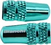 BIANCHI Bicycle Bike Valve Cap 2pcs Alloy Celeste Color Aluminum JPPVCUEC New