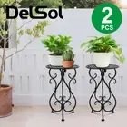 DelSol 2X Plant Stand Metal Flower Pots Holder Display Rack Corner Planter Shelf