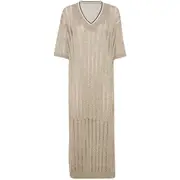 [Brunello Cucinelli] Brunello Cucinelli Dazzling Dress L NEUTRALS