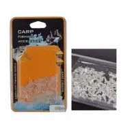 Bait Screws Hair Rig Plastic Tackle Terminal End Transparent White 100pcs