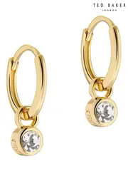 Ted Baker Gold Tone SINALAA: Crystal Huggie Earrings (D09159) | $69
