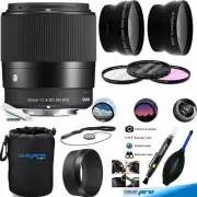 Sigma 30mm f/1.4 DC DN Contemporary Lens for Sony E + 52mm Accessory Bundle