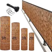 Decorative Fence Rolls, Patio Privacy ReedScreen, Bamboo Fencing Rolls, Wall Privacy Fence, Pool Plant Fence, for Yard, Garden, Balcony, 2 3 4 5 6 Feet High, Waterproof(0.9 * 7m(3 * 23ft))