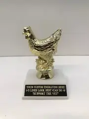 BBQ Chicken Wing Cook-Off 6" Trophy Award FREE Custom Engravig *Support the Vet