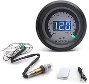 2 in 1 Meter 52MM Narrowband Digital Air Fuel Ratio Gauge Kit 12 V Car Volmeter with O2 Ogen Sensor Car Modification Accessories
