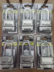 -LOT OF 6-MASTER LOCK Pro Grade Stainless Steel Combination Lock 174SSDLH