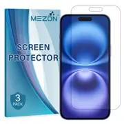 [3 Pack] Apple iPhone 16 Plus (6.7") Ultra Clear Screen Protector Film by MEZON – Case Friendly, Shock Absorption (iPhone 16 Plus, Clear)