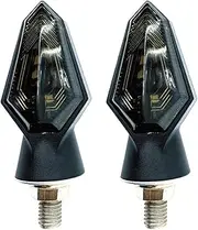 Turn Signal Indicator 2pcs 5 Turn Signal Light Motorcycle Mini Universal Motorbike Lampe Amber Blinker Indicators Lamp Flowing Taillight