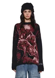 [Dolls Kill x Twilight] Wolf Pack Oversized Sweater