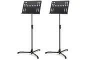 2PK Hercules Tripod Orchestra Music Sheet Stand Adjustable w Folding Desk Swivel