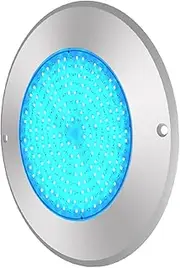 Underwater Swimming Pool Lights, 12V AC RGB Color Changing, Wall Surface Mounted IP68 Waterproof, Stainless Steel Surface, with Remote Controller (Size : 25W)