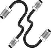 MuHize Caliper Brake Line - Upgraded Rear Brake Line Tubing Hose PVF Coat Tube Left and Right 1K0611763E 1K0611763F, Replacement for A3 Convertible Hydraulic Brakes Fuel System (Pack of 2)