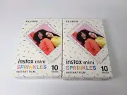 Pack Of 2 Fujifilm INSTAX MINI Sprinkles Instant Film (20 Sheets Total) ISO 800
