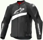 Alpinestars T-GP Plus R V4 Airflow, textile jacket , color: Black/White , size: S