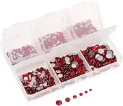 BATHVEVE Flatback Rhinestones Nail Art Compartment DIY Nail Accessories Durable Gems for Crafting Manicure Decor