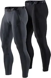 [TSLA] Men's Thermal Compression Pants, Athletic Sports Leggings & Running Tights, Wintergear Base Layer Bottoms