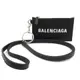 [二手] 【日本直送】BALENCIAGA 鑰匙圈 卡包夾帶 5945481IZI31090 小牛皮 黑色