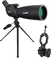 SVBONY Spotting Scopes with Tripod, 25-75x70 Spotting Scope with Phone Adapter, IP65 Waterproof Fogproof Spotter Scope for Target Shooting, Bird Watching
