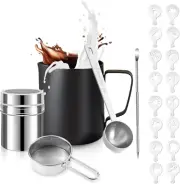 Milk Frothing Pitcher 12Oz/350Ml Stainless Steel Pither, Latte Art Barista Steam