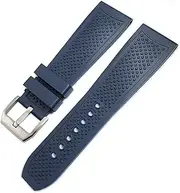 [BANDKIT] Rubber Watchbands 23.5mm 24mm For CALIBRE DE CARTIER TANK SOLO SANTOS DE Waterproof Silicone Watch Strap