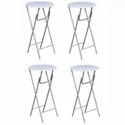 Bar Tables 4 pcs with MDF Tabletop White