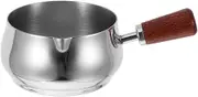 LABRIMP Small Sauce Cup with Wooden Handle Condiment Bowl for Dipping Sauces Puddings and Dressings for Home Parties and Restaurants