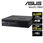 【ASUS 華碩】I5 十核心迷你家用電腦(MINIPC PB63/I5-14400/16G/1TB HDD+1TB SSD/W11)