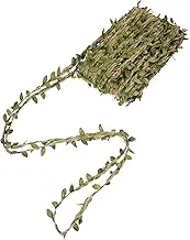 1 Roll DIY Simulated Burlap Rope with Artificial Leaves for Creative Decoration for Kindergarten Crafts Present Wrapping and