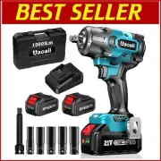 Electric Impact Wrench 1000N.m - Versatile Tool with LED Light & Socket Kit