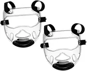 ifundom 2pcs Martial Art Face Mask Face Guard for Martial Arts Sparring Face Karate Headgear Face Guard for Training Taekwondo Sports Face Tempered Plastic Transparent
